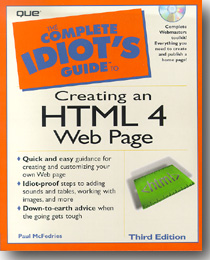 Front cover of the book The Complete Idiot's Guide to Creating an HTML 4 Web Page 3/E.