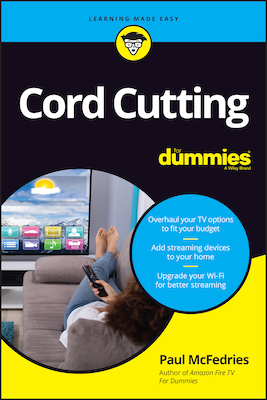 Front cover of the book Cord Cutting For Dummies.