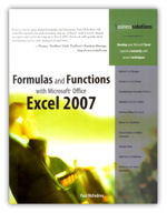 Front cover of the book Formulas and Functions with Microsoft Excel 2007.