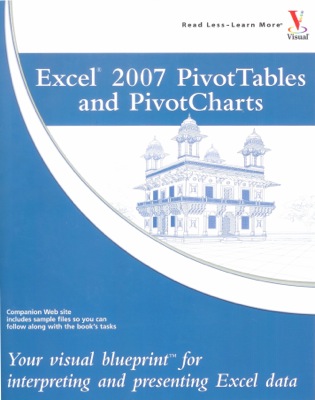 Front cover of the book Microsoft Excel 2007 PivotTables and PivotCharts.