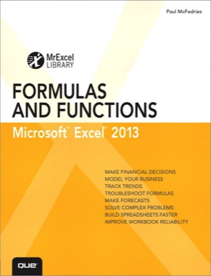 Front cover of the book Excel 2013 Formulas and Functions.