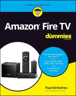 Front cover of the book Amazon Fire TV for Dummies.