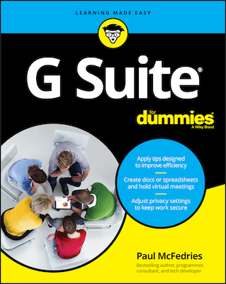 Front cover of the book G Suite For Dummies.
