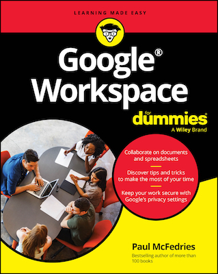 Front cover of the book Google Workspace For Dummies.
