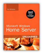 Front cover of the book Microsoft Windows Home Server Unleashed, Second Edition.