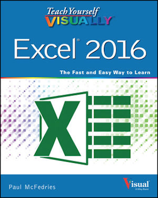 Front cover of the book Teach Yourself VISUALLY Microsoft Excel 2016.