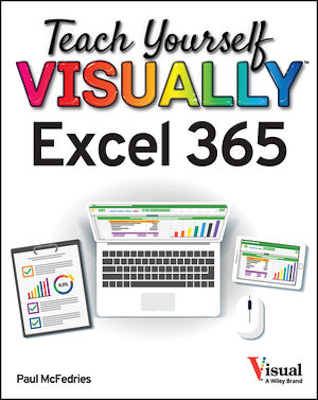 Front cover of the book Teach Yourself VISUALLY Excel 365.