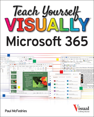 Front cover of the book Teach Yourself VISUALLY Microsoft 365
