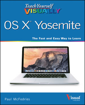 Front cover of the book Teach Yourself VISUALLY OS X Yosemite.
