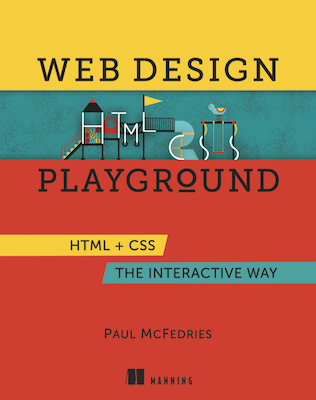 Front cover of the book Web Design Playground.