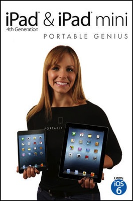 Front cover of the book iPad 4th Generation and iPad mini Portable Genius.