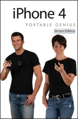Front cover of the book iPhone 4 Portable Genius, Verizon Edition.