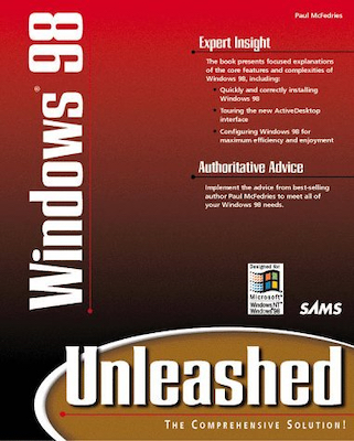 Front cover of the book Windows 98 Unleashed.